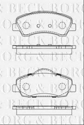 BORG & BECK BBP2442 Комплект гальмівних колодок, дискове гальмо