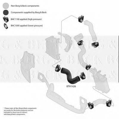 BORG & BECK BTH1426 Трубка повітря, що нагнітається