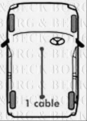 BORG & BECK BKB3040 Трос, стоянкова гальмівна система