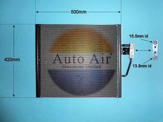 AUTO AIR GLOUCESTER 166590 Конденсатор, кондиціонер