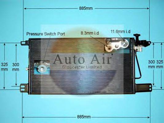 AUTO AIR GLOUCESTER 169009 Конденсатор, кондиціонер