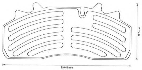 JURID 2915905390 Комплект гальмівних колодок, дискове гальмо