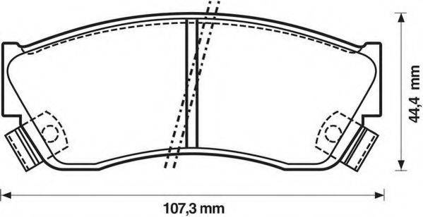 JURID 572179J Комплект гальмівних колодок, дискове гальмо