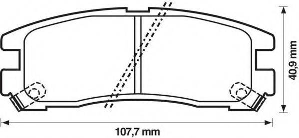 JURID 572186J Комплект гальмівних колодок, дискове гальмо