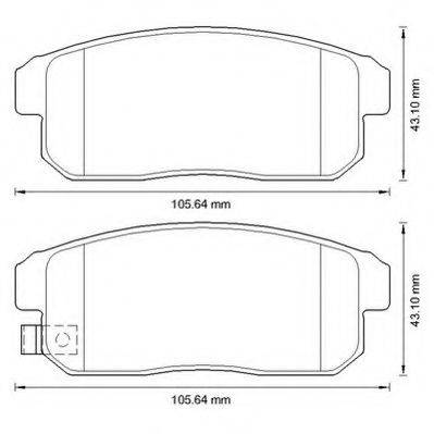 JURID 572592J Комплект гальмівних колодок, дискове гальмо