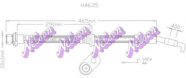 BROVEX-NELSON H4635 Гальмівний шланг