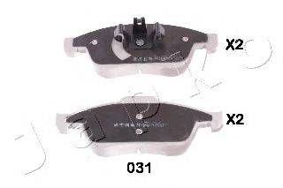 JAPKO 50031 Комплект гальмівних колодок, дискове гальмо
