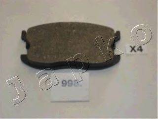 JAPKO 50998 Комплект гальмівних колодок, дискове гальмо