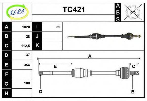 SERA TC421 Приводний вал