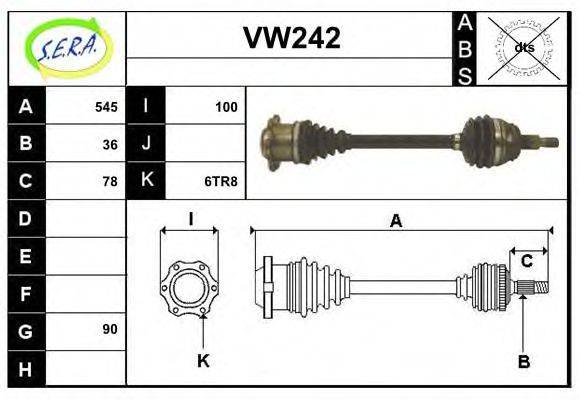 SERA VW242 Приводний вал