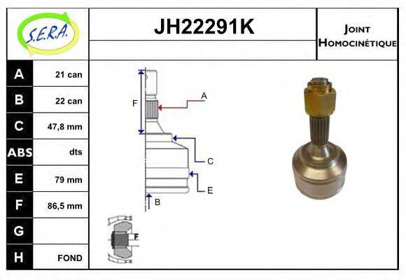 SERA JH22291K Шарнірний комплект, приводний вал