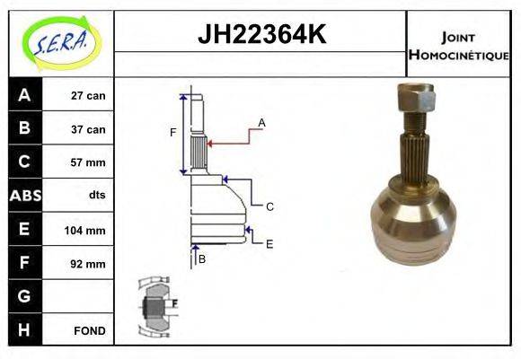 SERA JH22364K Шарнірний комплект, приводний вал