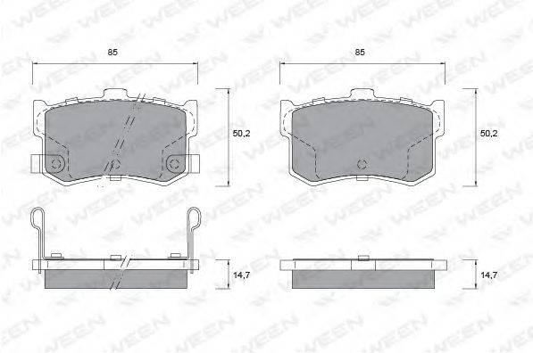 WEEN 1511185 Комплект гальмівних колодок, дискове гальмо