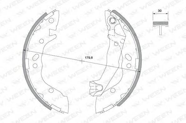 WEEN 1522031 Комплект гальмівних колодок
