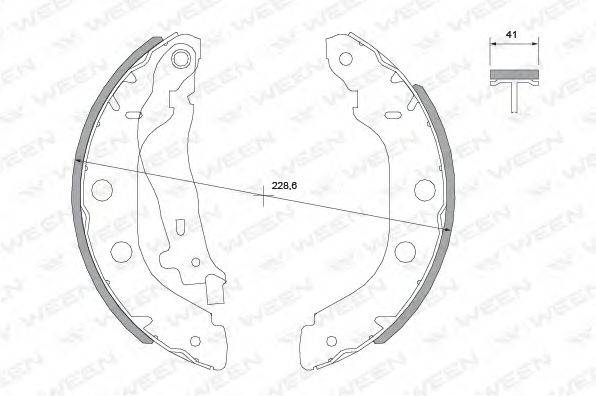 WEEN 1522050 Комплект гальмівних колодок