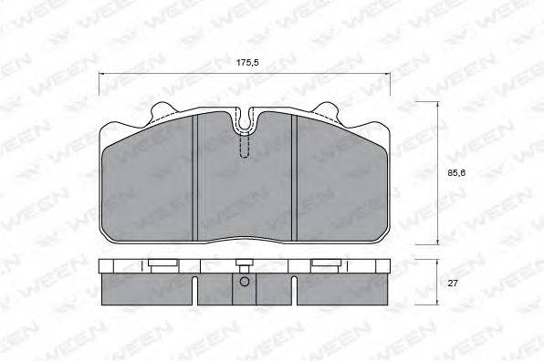WEEN 1511056 Комплект гальмівних колодок, дискове гальмо