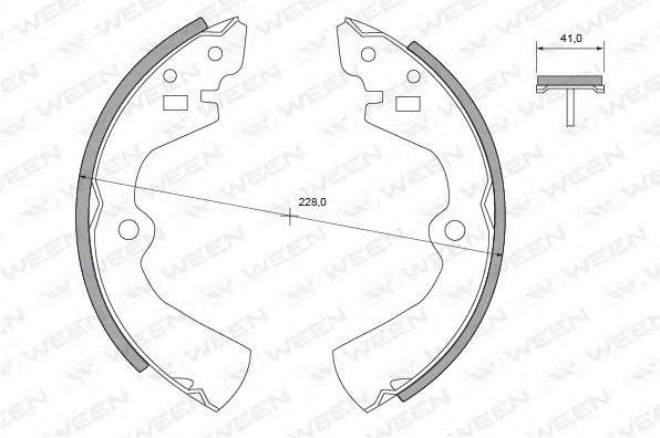WEEN 1522052 Комплект гальмівних колодок