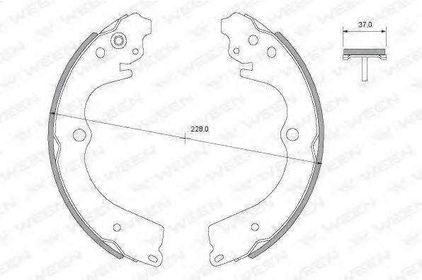 WEEN 1522059 Комплект гальмівних колодок