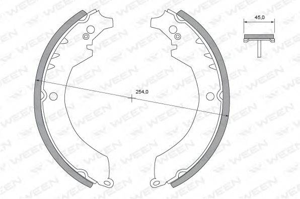 WEEN 1522317 Комплект гальмівних колодок
