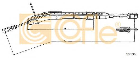 COFLE 10936 Трос, стоянкова гальмівна система