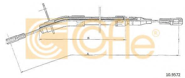 COFLE 109572 Трос, стоянкова гальмівна система