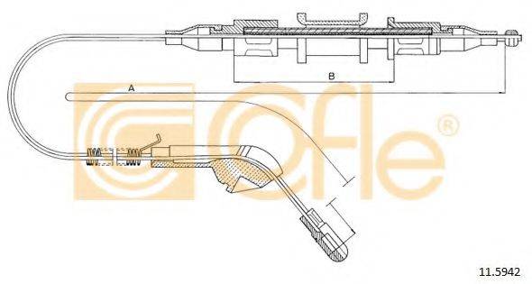 COFLE 115942 Трос, стоянкова гальмівна система