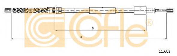 COFLE 11603 Трос, стоянкова гальмівна система