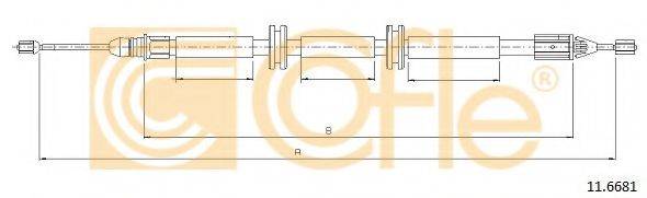 COFLE 116681 Трос, стоянкова гальмівна система