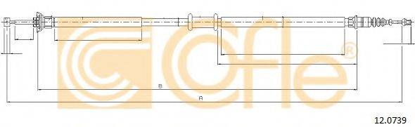 COFLE 120739 Трос, стоянкова гальмівна система