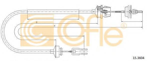COFLE 153604 Трос, управління зчепленням