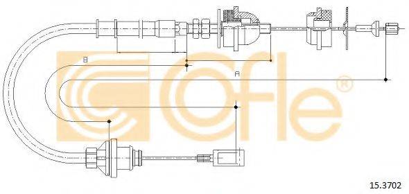 COFLE 153702 Трос, управління зчепленням