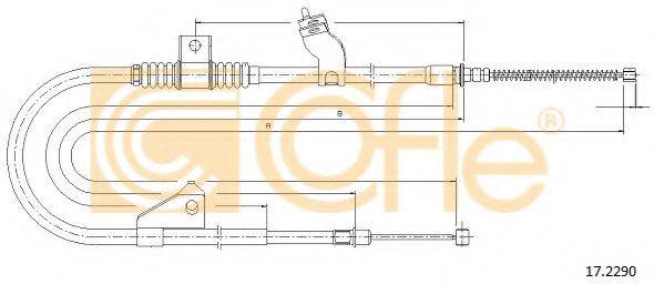 COFLE 172290 Трос, стоянкова гальмівна система