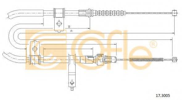 COFLE 173005 Трос, стоянкова гальмівна система