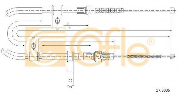 COFLE 173006 Трос, стоянкова гальмівна система