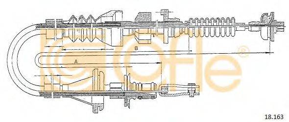 COFLE 18163 Трос, управління зчепленням