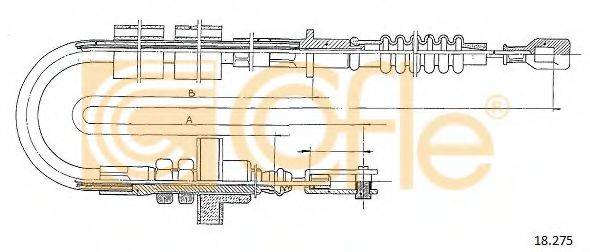 COFLE 18275 Трос, управління зчепленням