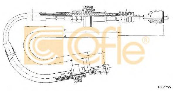 COFLE 182755 Трос, управління зчепленням