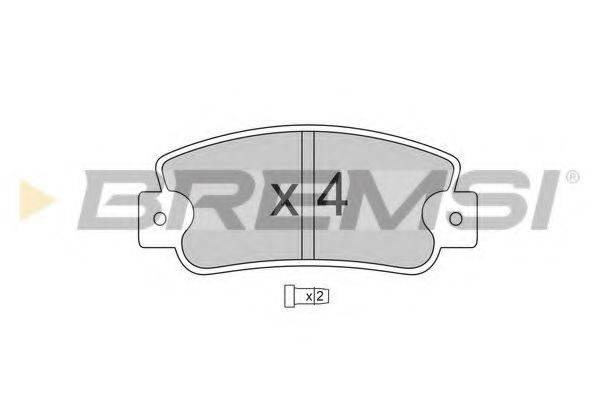 BREMSI BP2203 Комплект гальмівних колодок, дискове гальмо