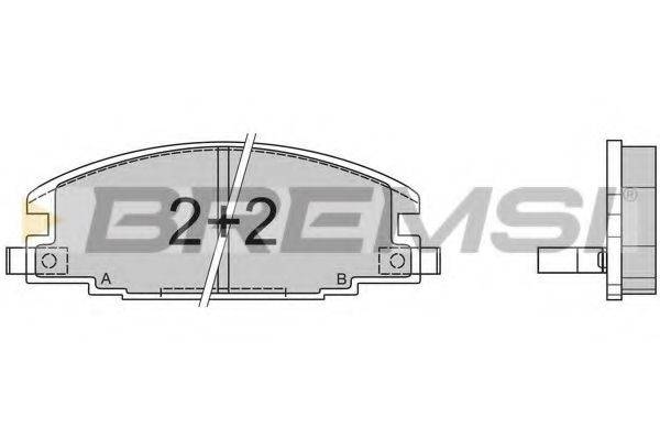 BREMSI BP2367 Комплект гальмівних колодок, дискове гальмо