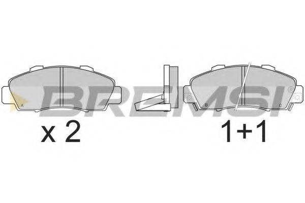 BREMSI BP2543 Комплект гальмівних колодок, дискове гальмо