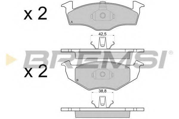 BREMSI BP2682 Комплект гальмівних колодок, дискове гальмо