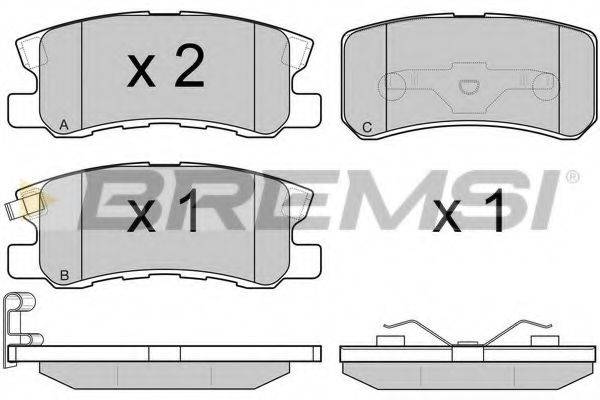 BREMSI BP2965 Комплект гальмівних колодок, дискове гальмо