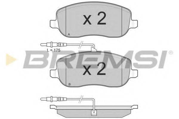 BREMSI BP3028 Комплект гальмівних колодок, дискове гальмо