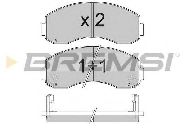 BREMSI BP3044 Комплект гальмівних колодок, дискове гальмо