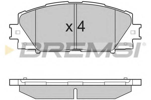 BREMSI BP3249 Комплект гальмівних колодок, дискове гальмо