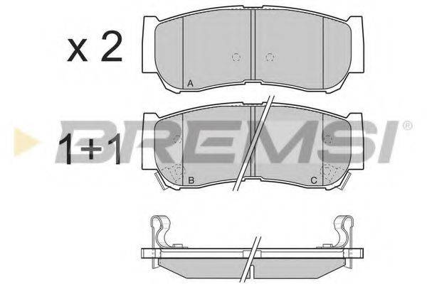 BREMSI BP3314 Комплект гальмівних колодок, дискове гальмо