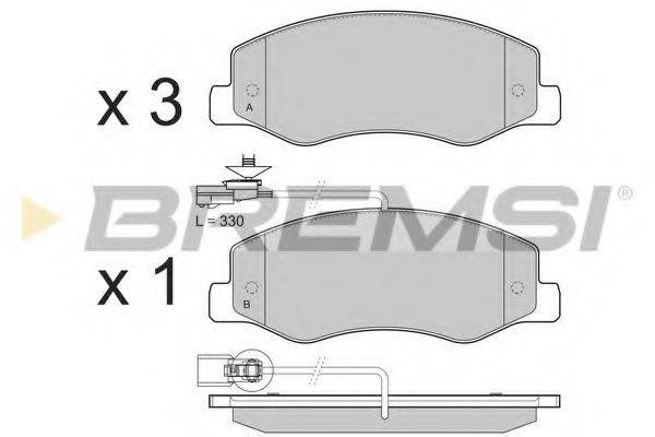 BREMSI BP3440 Комплект гальмівних колодок, дискове гальмо