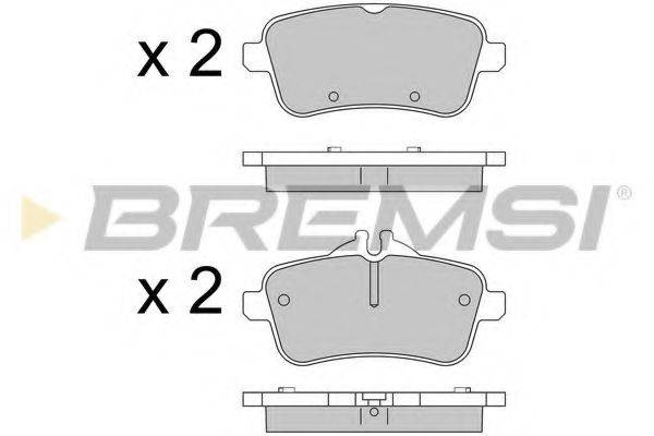 BREMSI BP3538 Комплект гальмівних колодок, дискове гальмо