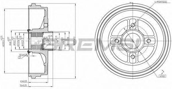 BREMSI DR5665 Гальмівний барабан