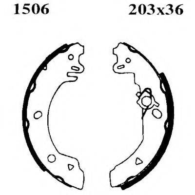 BSF 01506 Комплект гальмівних колодок
